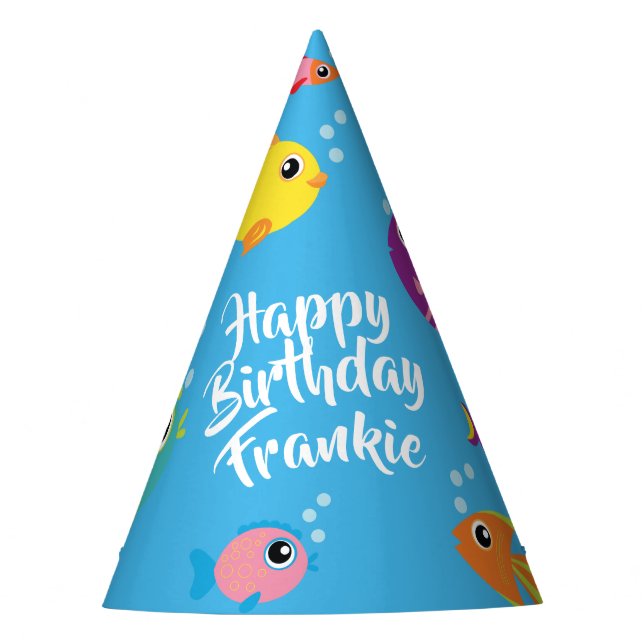 Gorro De Fiesta Acuario de pescado Fiestas de primer cumpleaños Go (Anverso)