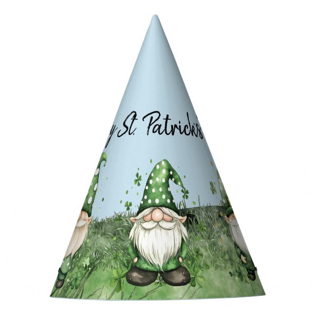 Gorro De Fiesta Adorable Green St. Patrick's Day Gnomes (Anverso)