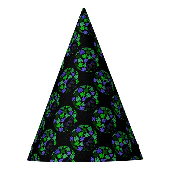Gorro De Fiesta Afro Diva Verde y Azul (Anverso)