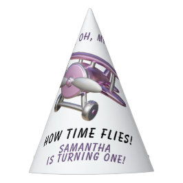 Gorro De Fiesta Airplane Oh My Time Flies Travel First Birthday
