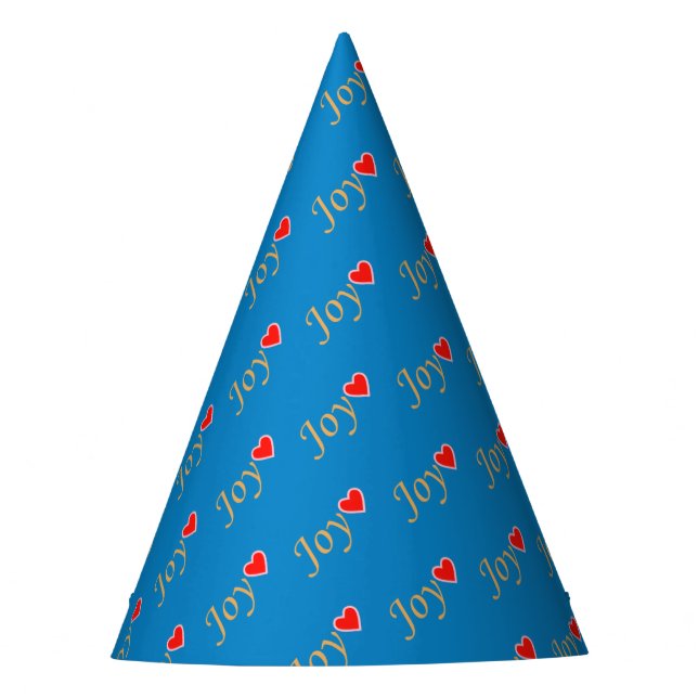 Gorro De Fiesta Alegría Corazones Rojos (Anverso)