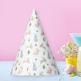 Gorro De Fiesta Algunos conejitos son un Chica de acuarela