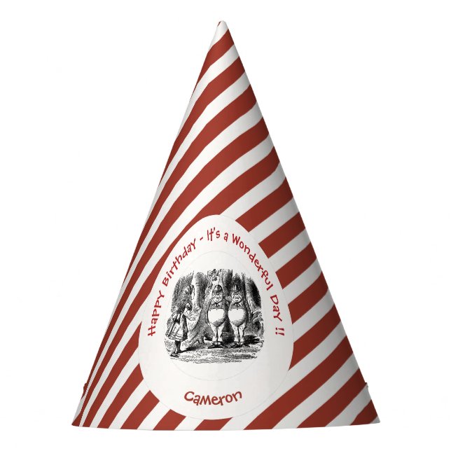 Gorro De Fiesta Alicia en el país de las maravillas Tweedledum y F (Anverso)