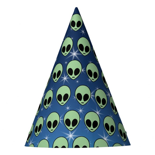 Gorro De Fiesta Alienígena Verde (Anverso)