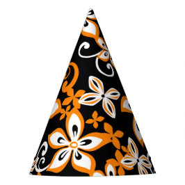 GORRO DE FIESTA ALOHA HAWAII (NEGRO/NARANJA)