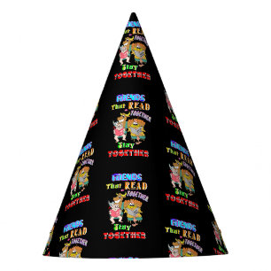 Gorro De Fiesta Amigos que leen juntos permanecen juntos
