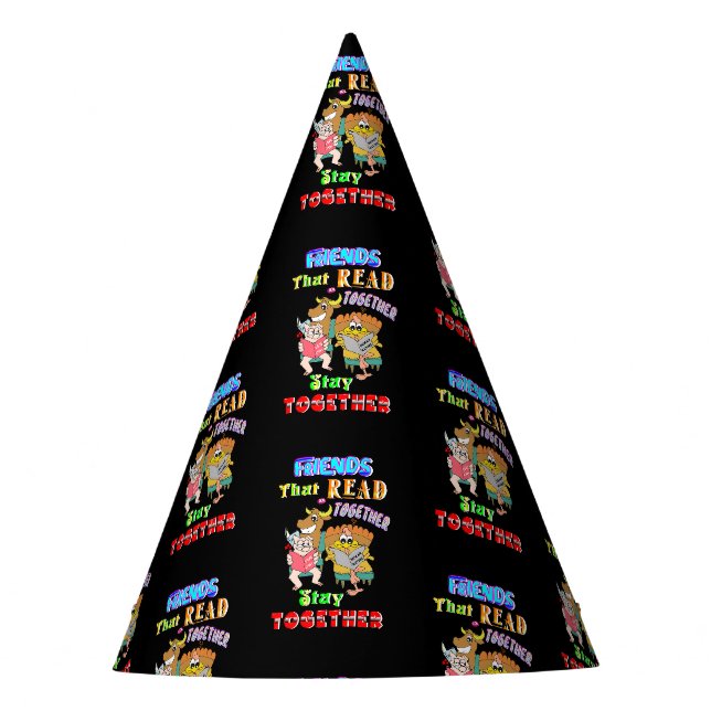 Gorro De Fiesta Amigos que leen juntos permanecen juntos (Anverso)