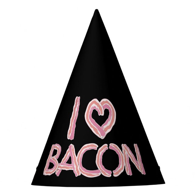 Gorro De Fiesta Amo a Bacon (Anverso)