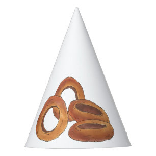 Gorro De Fiesta Anillos de cebolla frita Junk Fast Food Foodie