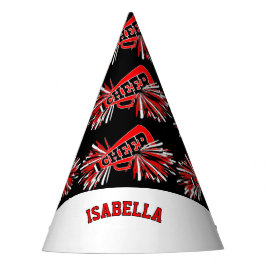 Gorro De Fiesta animador en negro, blanco y rojo