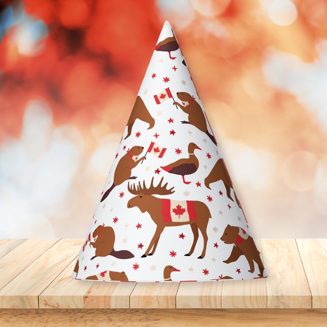 Gorro De Fiesta Animales canadienses del Día de Canadá (Subido por el creador)