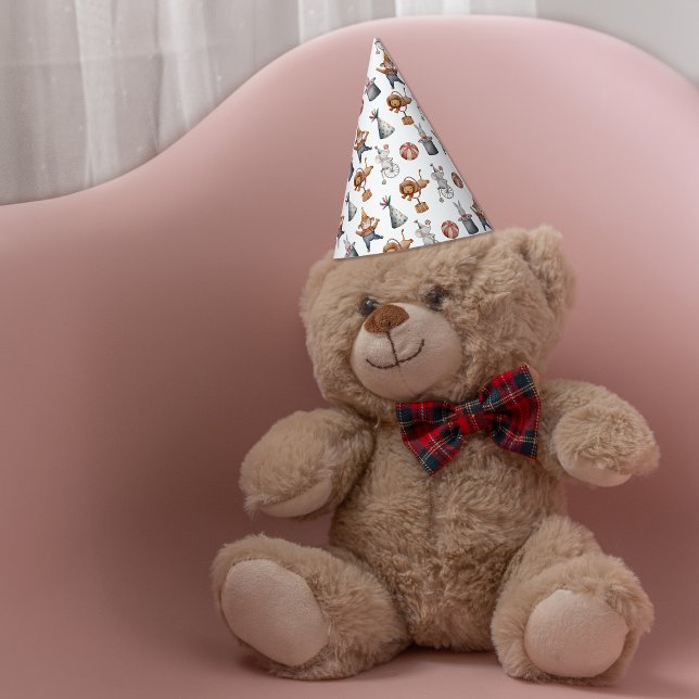 Gorro De Fiesta Animales caprichosos Circus Birthday Party (Whimsical Animals Circus Birthday Party Party Hat)