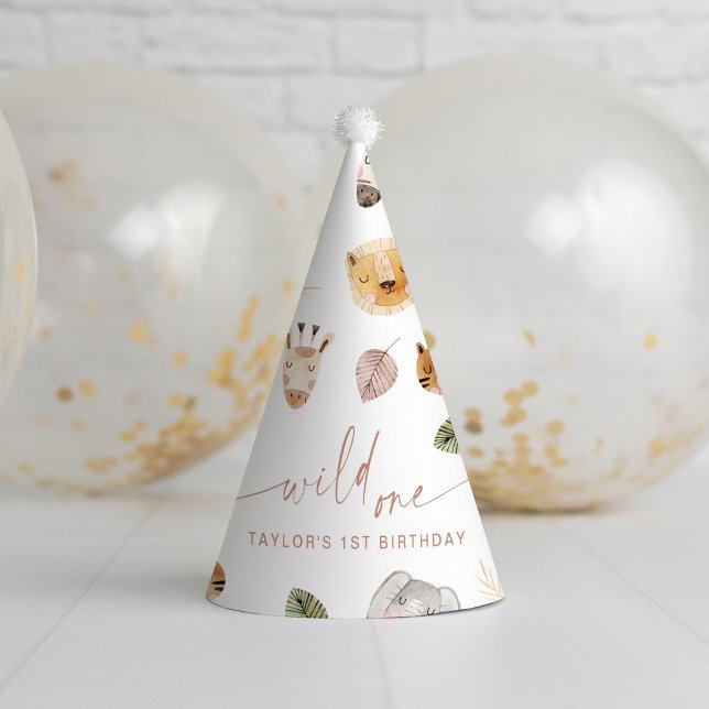 Gorro De Fiesta Animales de la selva de SAFARI 1er cumpleaños (Subido por el creador)