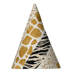 Gorro De Fiesta Animales de Safari imprimen cumpleaños salvaje