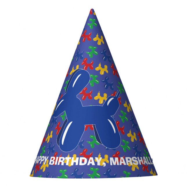 Gorro De Fiesta Animales globos escultura de perro niños cumpleaño (Anverso)