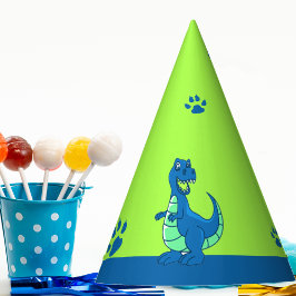 Gorro De Fiesta Aniversario de los niños con temas de los dinosaur
