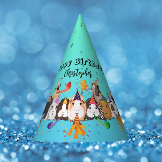 Gorro De Fiesta Aniversario del niño de los cerdos de Guinea (Subido por el creador)