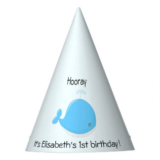 Gorro De Fiesta Aniversario del personalizado kawaii de la ballena