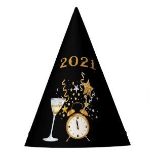 Gorro De Fiesta Año Nuevo Feliz Negro 2021