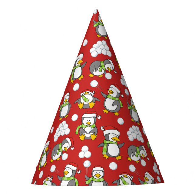 Gorro De Fiesta Antecedentes de pingüinos navidades (Anverso)