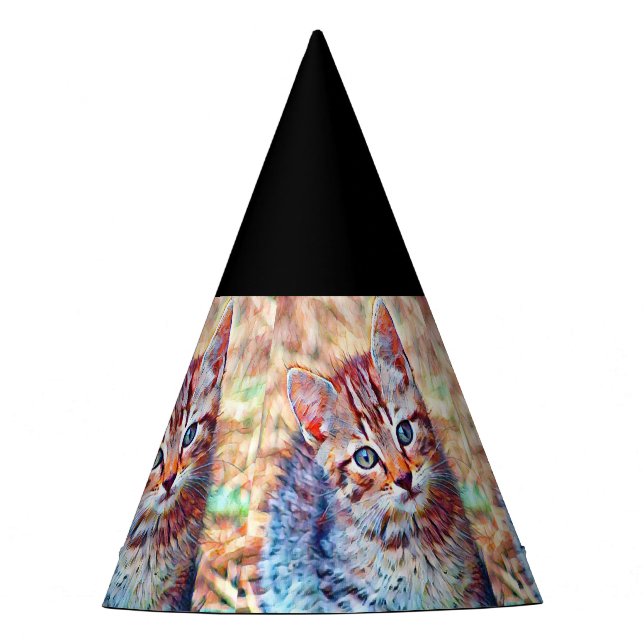 Gorro De Fiesta aquarell kitten (Anverso)