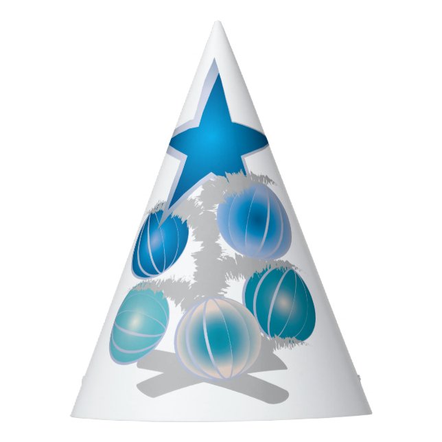 Gorro De Fiesta Árbol de Navidad azul (Anverso)