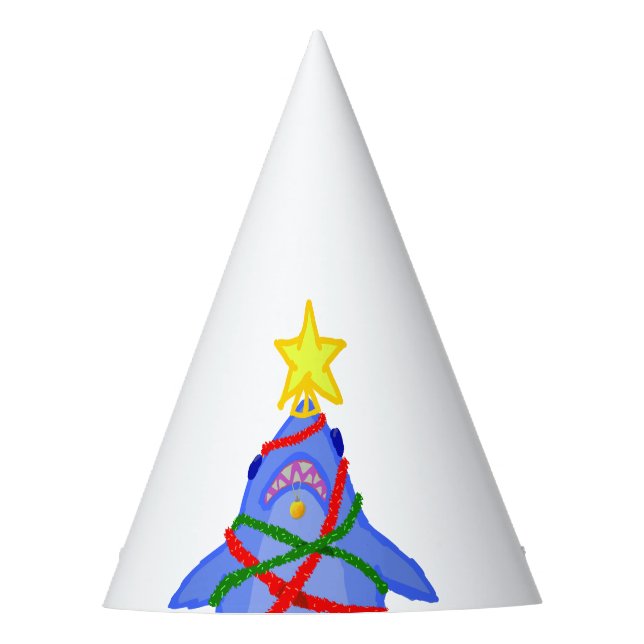 Gorro De Fiesta Árbol de navidad del tiburón (Anverso)