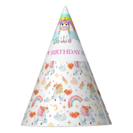 Gorro De Fiesta Arcoiris de Unicornio rosa mágico