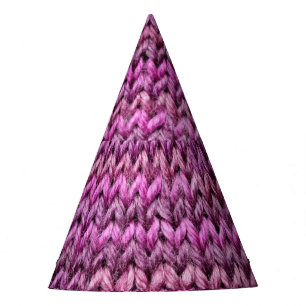 Gorro De Fiesta Armonía de Knit: Textura de banda púrpura