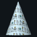Gorro De Fiesta Arquitectura de Hanukkah en Nueva York<br><div class="desc">El Design presenta un original ilustracion con lápiz y tinta de varios monumentos de la ciudad de Nueva York, incluyendo la Estatua de la Libertad, el Arco de Washington Square y el Puente de Brooklyn, "vestido" para la temporada de fiestas. Ideal para celebrar Hanukkah y las fiestas judías. Este diseño...</div>