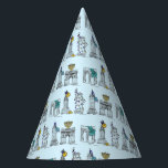 Gorro De Fiesta Arquitectura de Hanukkah en Nueva York<br><div class="desc">El Design presenta un original ilustracion con lápiz y tinta de varios monumentos de la ciudad de Nueva York, incluyendo la Estatua de la Libertad, el Arco de Washington Square y el Puente de Brooklyn, "vestido" para la temporada de fiestas. Ideal para celebrar Hanukkah y las fiestas judías. Este diseño...</div>