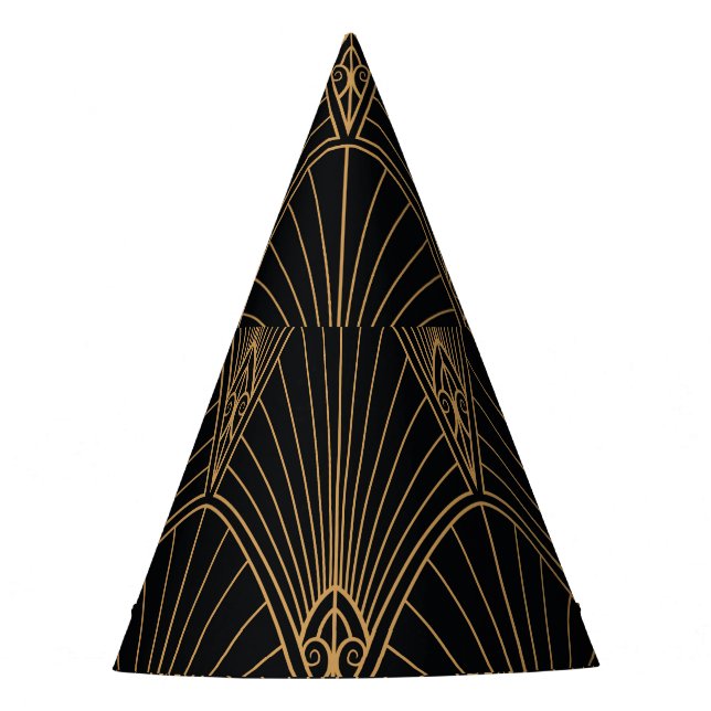 Gorro De Fiesta Art deco: patrón geométrico clásico. (Anverso)