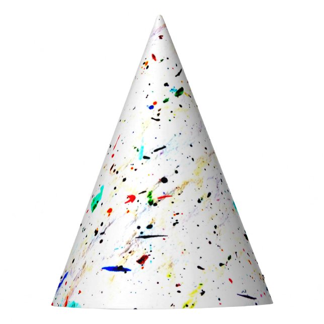 Gorro De Fiesta Arte abstracto salpicaduras de pintura manchado (Anverso)