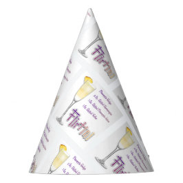 Gorro De Fiesta Arte de Receta de Cóctel Flirtini Piña Mimosa
