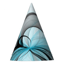 Gorro De Fiesta Arte fractal moderno gris antracita abstracto