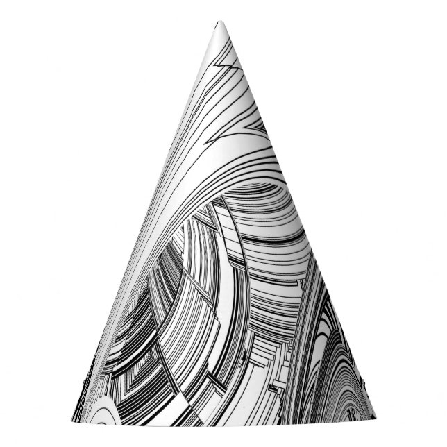 Gorro De Fiesta Arte moderno creativo blanco y negro (Anverso)