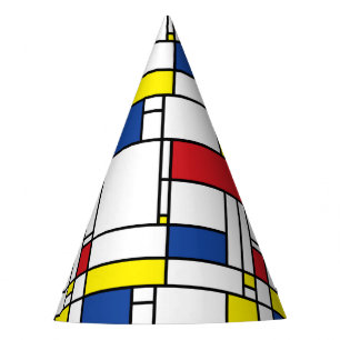 Gorro De Fiesta Arte Moderno De Stijl Geométrico Minimalista Mondr