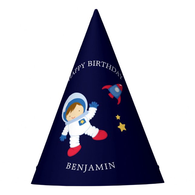 Gorro De Fiesta Astronauta Niño Aniversario (Anverso)