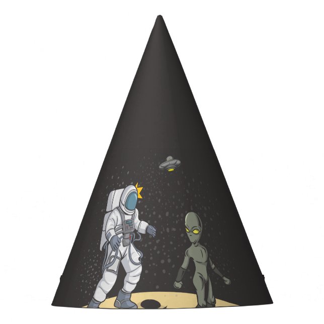 Gorro De Fiesta Astronauta y alienígena   (Anverso)