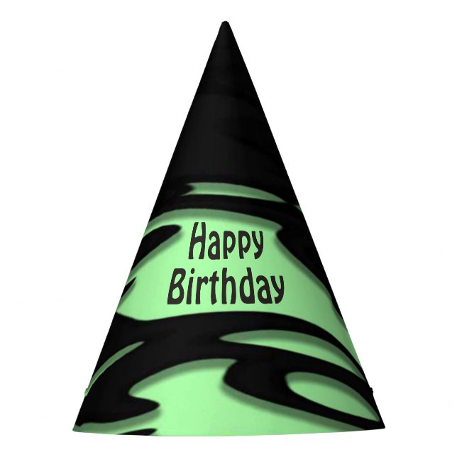 Gorro De Fiesta Atrapado en el cumpleaños verde (Anverso)