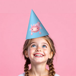 Gorro De Fiesta Axolotl rosado