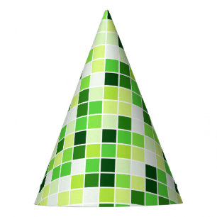 Gorro De Fiesta Azulejos de Piscina, Baldosas Mosaico Verdes, Patr