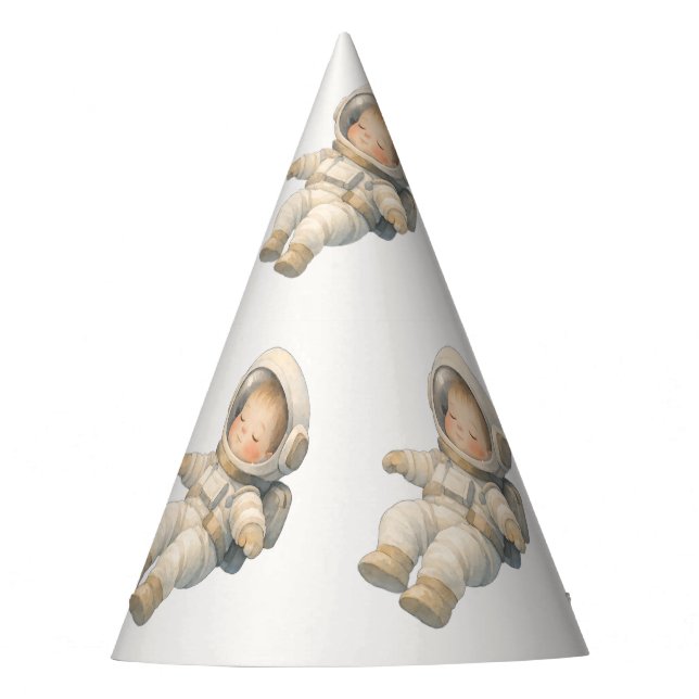 Gorro De Fiesta  Baby Astronaut Space Birthday Party Hats (Anverso)