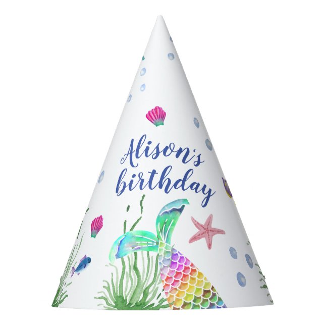 Gorro De Fiesta Bajo el nombre personalizado del mar (Anverso)