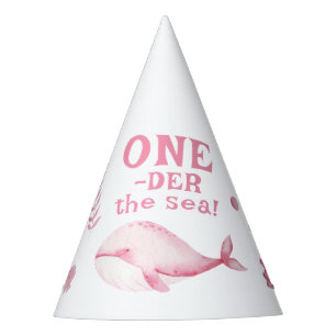 Gorro De Fiesta Ballena Rosa Oneder El Mar 1er Cumpleaños