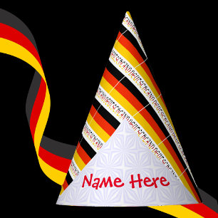 Gorro De Fiesta Bandera alemana Deutschland Personalización roja c