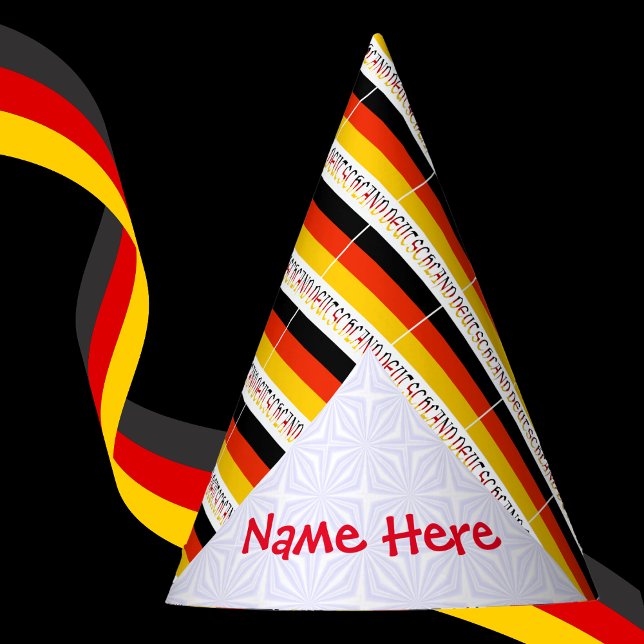 Gorro De Fiesta Bandera alemana Deutschland Personalización roja c (Subido por el creador)