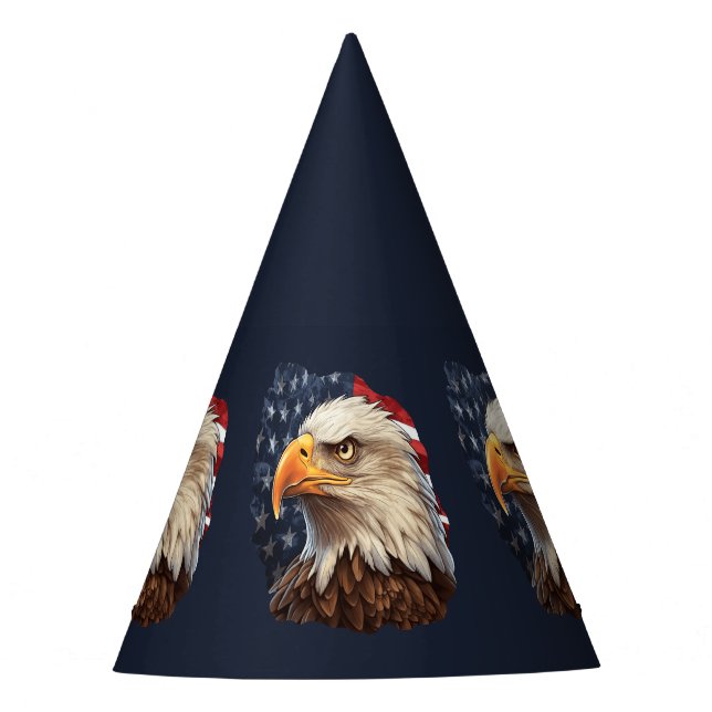 Gorro De Fiesta Bandera americana águila calva (Anverso)