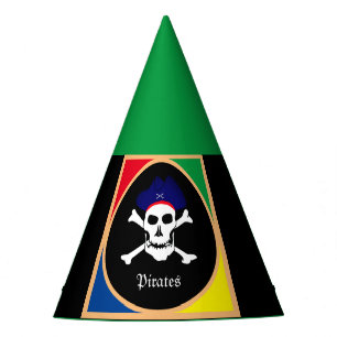 Gorro De Fiesta Bandera Capitán y Pirata - Isla del tesoro/niños