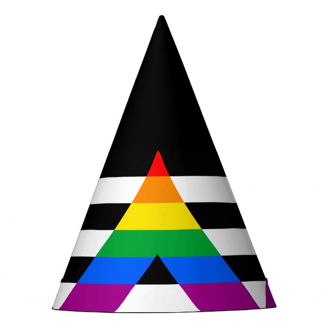Gorro De Fiesta Bandera de aliado LGBTQ+ (Anverso)
